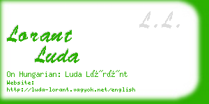 lorant luda business card